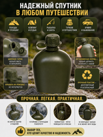 Фляга туристическая 0.7л Caps32