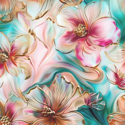 Цветы с поталью