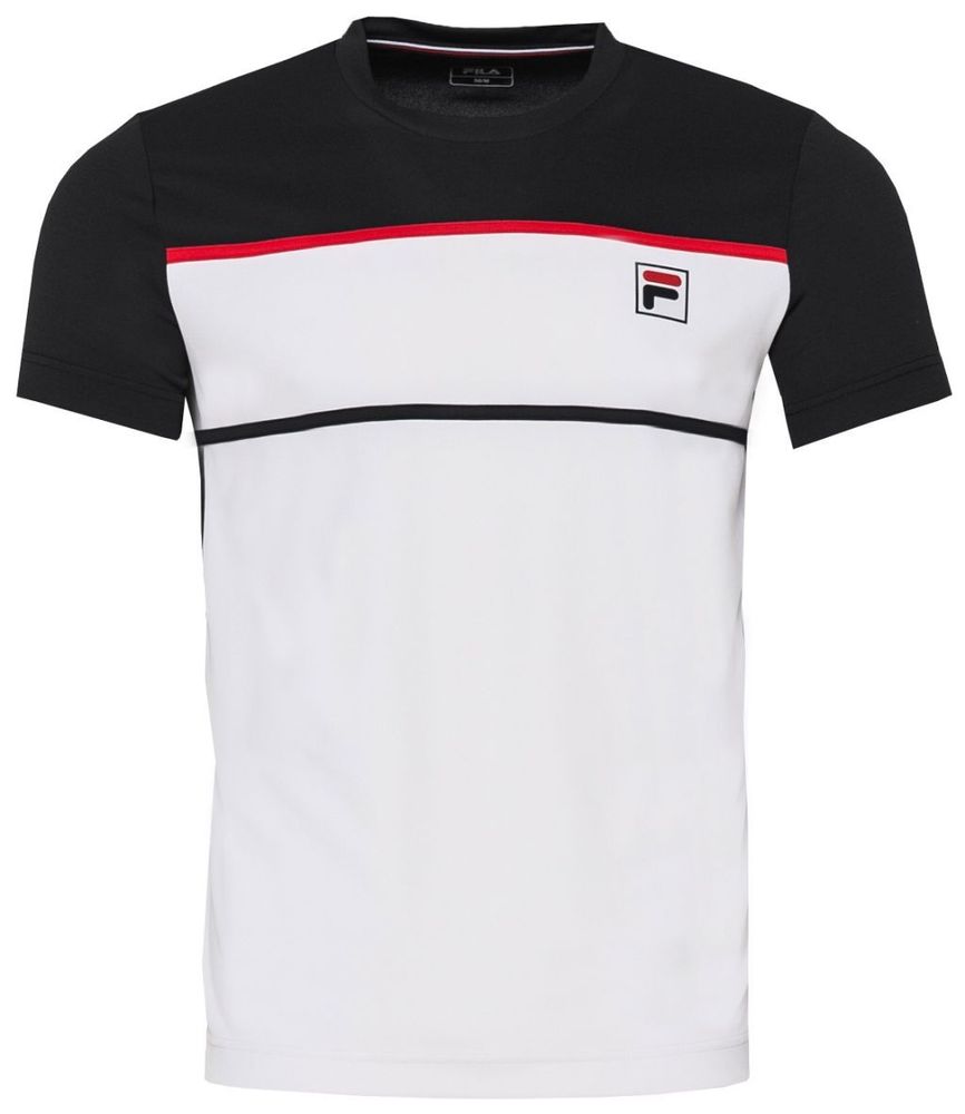 Мужская теннисная футболка Fila T-Shirt Steve M - white/black