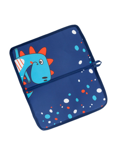 Коврик в садик для переобувания 30х36 см, Динозавр (синий)