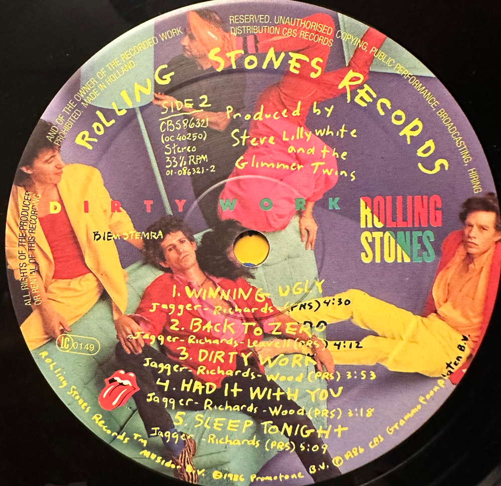 The Rolling Stones - Dirty Work (Голландия 1989г.)