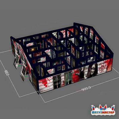 Надувной квест-аттракцион «Заточение духов», 9×9×3,5 м