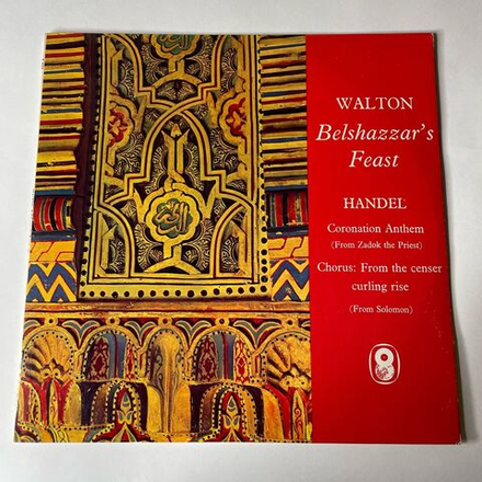 Винтажная виниловая пластинка LP Walton, Sir Malcolm Sargent / James Milligan / The Royal Liverpool Philharmonic Orchestra Belshazzar's Feast (Англия 1966)