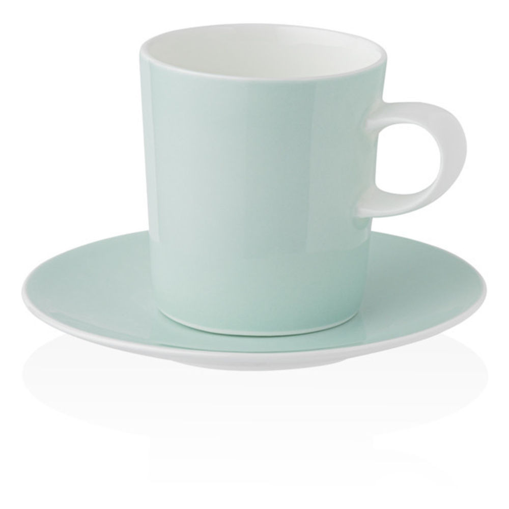 Чашка кофейная с блюдцем 100мл Mix&Match Синергия зеленая