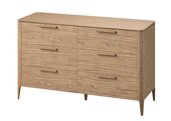 Комод Type oak 6 ящиков ширина 140 см (натуральный дуб)
