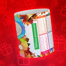 Лабубу с таблицей умножения