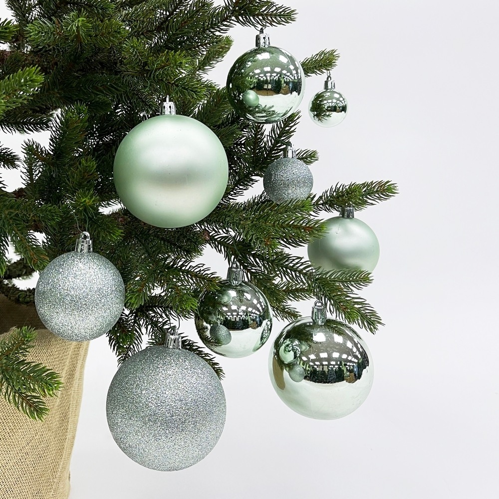 Набор шаров 46шт ChristmasDeLuxe мятный