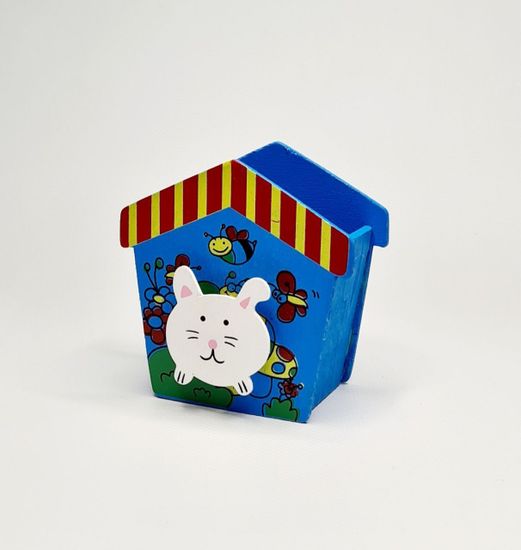 Подставка для ручек из дерева, замок