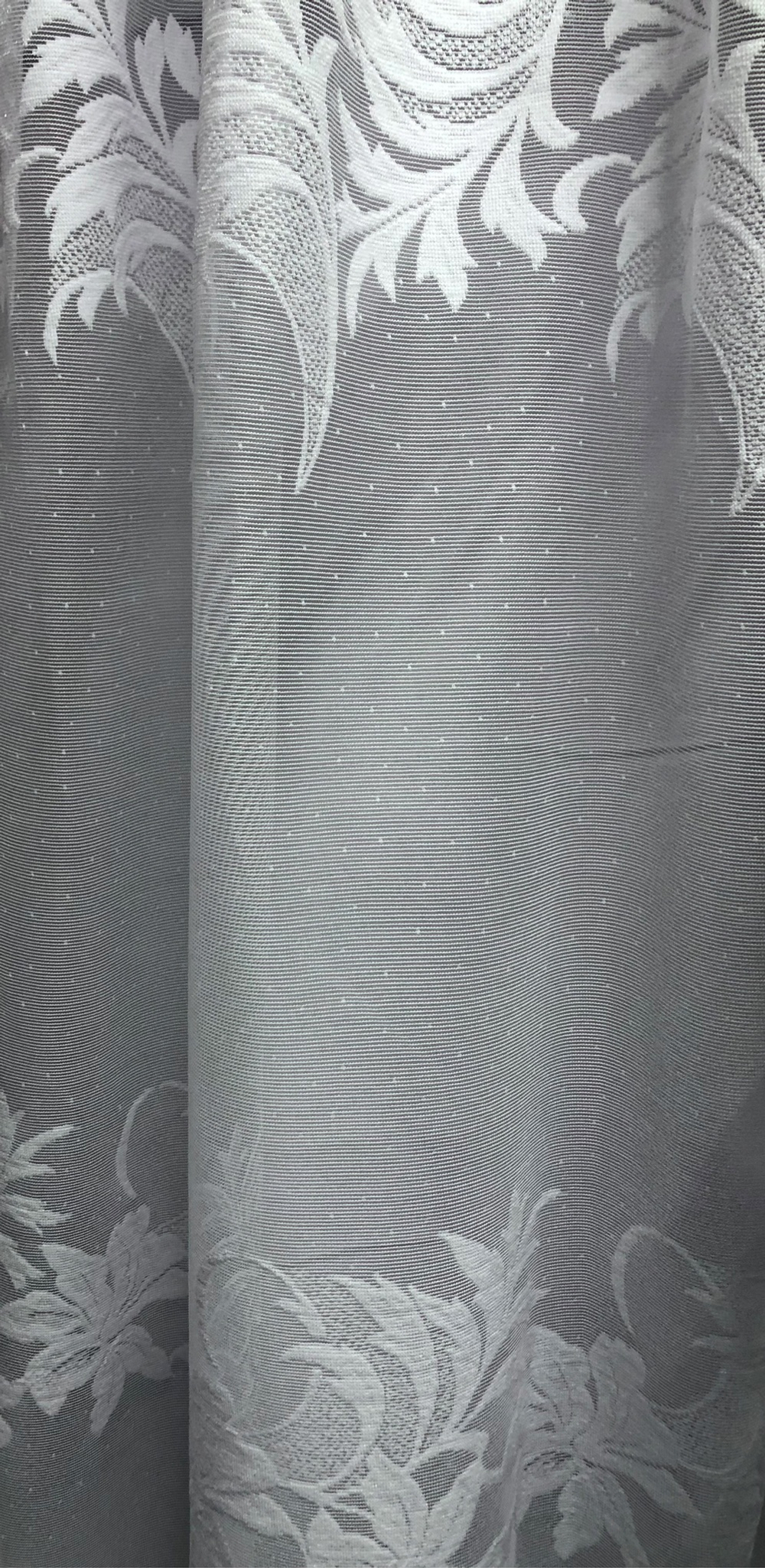 Ткань Тюль кружевной жаккард, цвет белый, арт. 327711
