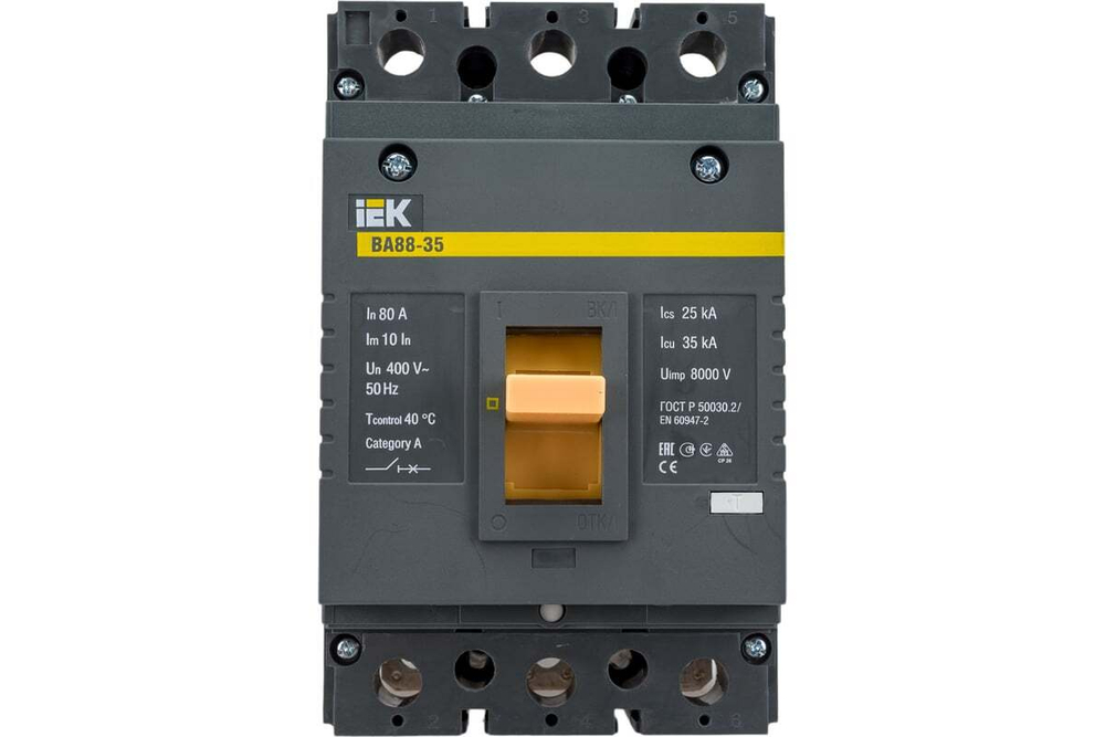 Выключатель автоматический ВА88-35 3Р 80А 35кА IEK
