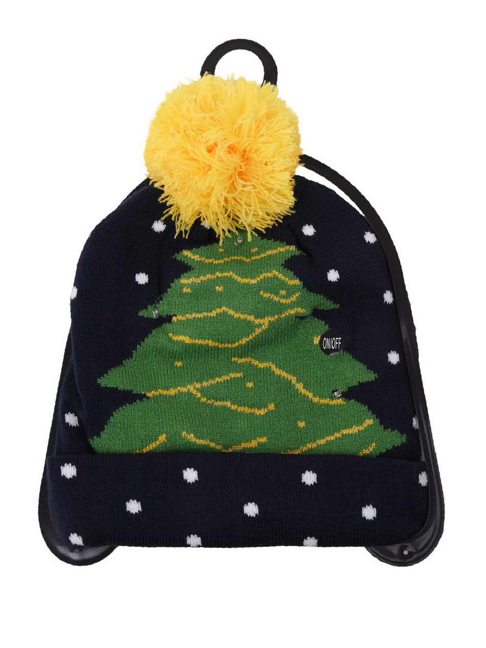 Шапка новогодняя со светодиодными лампочками.