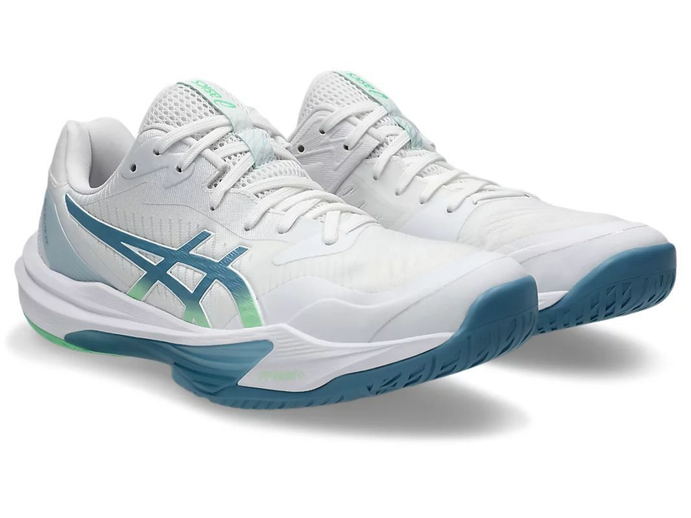 Мужские кроссовки для бадминтона/сквоша Asics Sky Elite FF 3 - white/saba blue