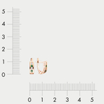 Серьги детские с фианитами из розового золота 585 пробы (арт. 120370/ф)