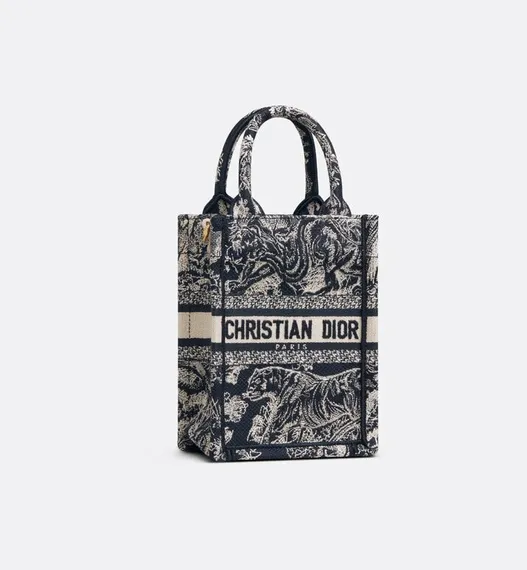 Сумка женская Dior Book Tote для телефона, модель мини-формата синий
