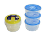 Набор контейнеров для СВЧ 0,4л 3шт "Смайл" круглые с клапаном