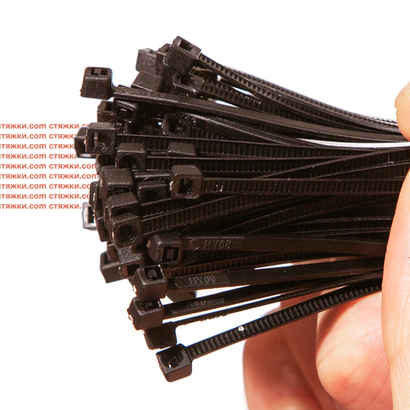 Стяжки морозостойкие Арктик 3х200 черные - 100 шт/уп | Хомуты кабельные морозостойкие