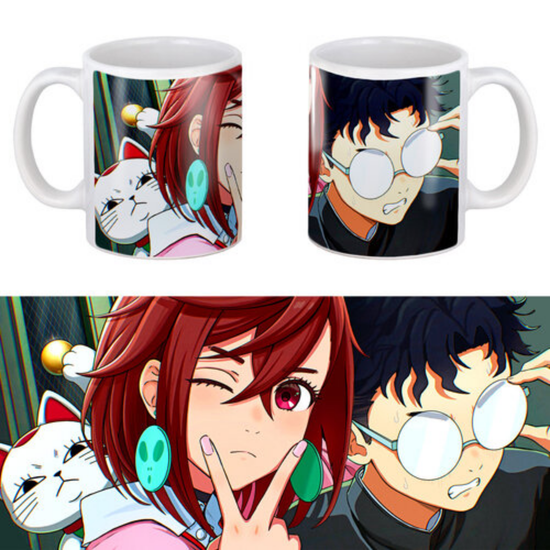 Кружка керамическая Дандадан главные герои Dandadan, 330 мл