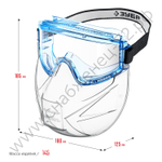 ЗУБР ПАНОРАМА ЩИТ в комплекте со щитком, непрямая вентиляция, защитные очки, Профессионал (110233)