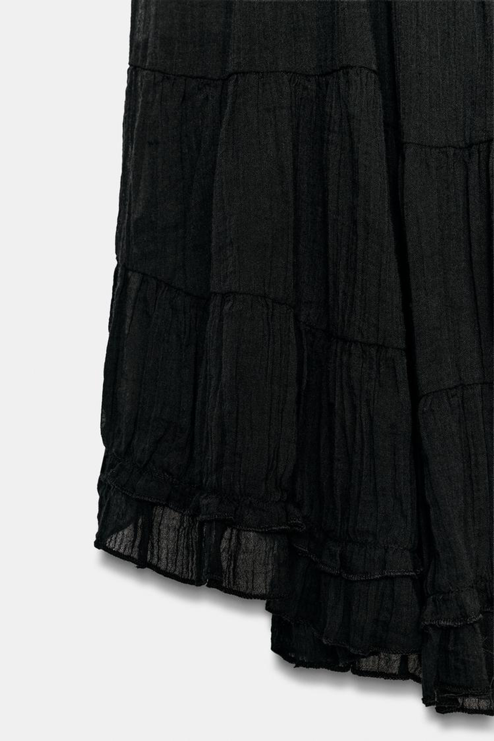 ZARA АСИММЕТРИЧНАЯ ЮБКА МИДИ, ЧЕРНЫЙ