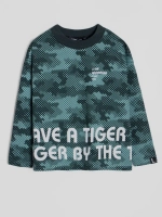 Лонгслив для мальчика, зеленый