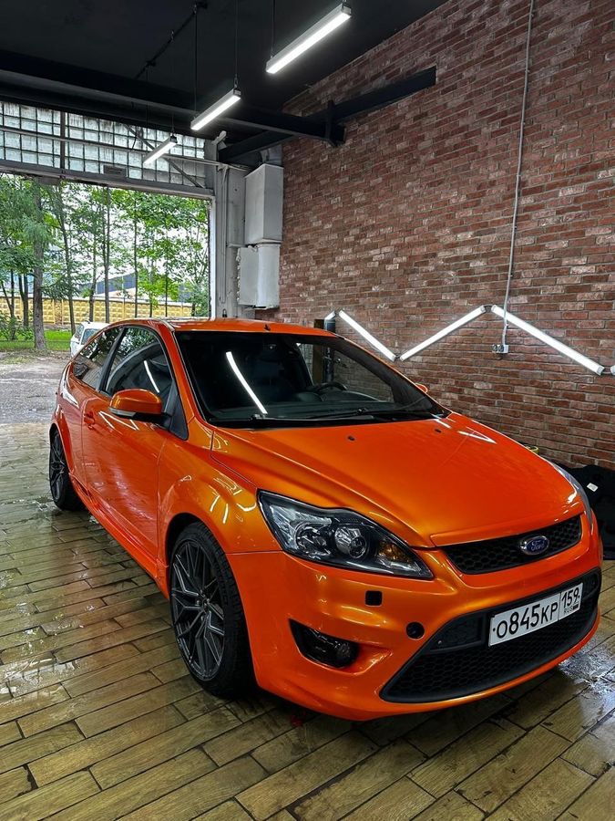 Ford Focus оклейка в цветной полиуретан Carbins PPF Racing Orange 🍊 CP-04 😎