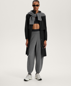 OYSHO Трикотажные брюки-кокон, темно-серый меланж