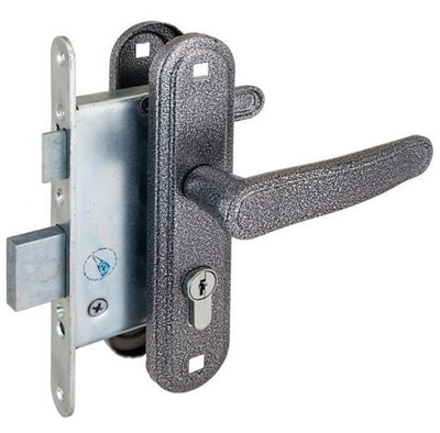 Замок Димитровград врезной "Зенит" ЗВ4-3.03 серебро с ручками