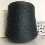 FLEX - Loro Piana; 95% кашемир, 5% эластан; 2600м/100гр; col. 18945 (Ardesia PR.2), цвет: "серая сталь"; Только мал. бобинки: 174гр.