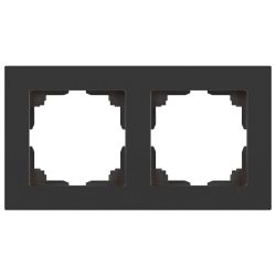 Рамка для розеток и выключателей Intro Accent 6-502-07 на 2 поста, СУ, графит | Intro