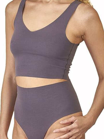 Короткий бесшовный топ (Размер: L) (Цвет: фиолетовый)