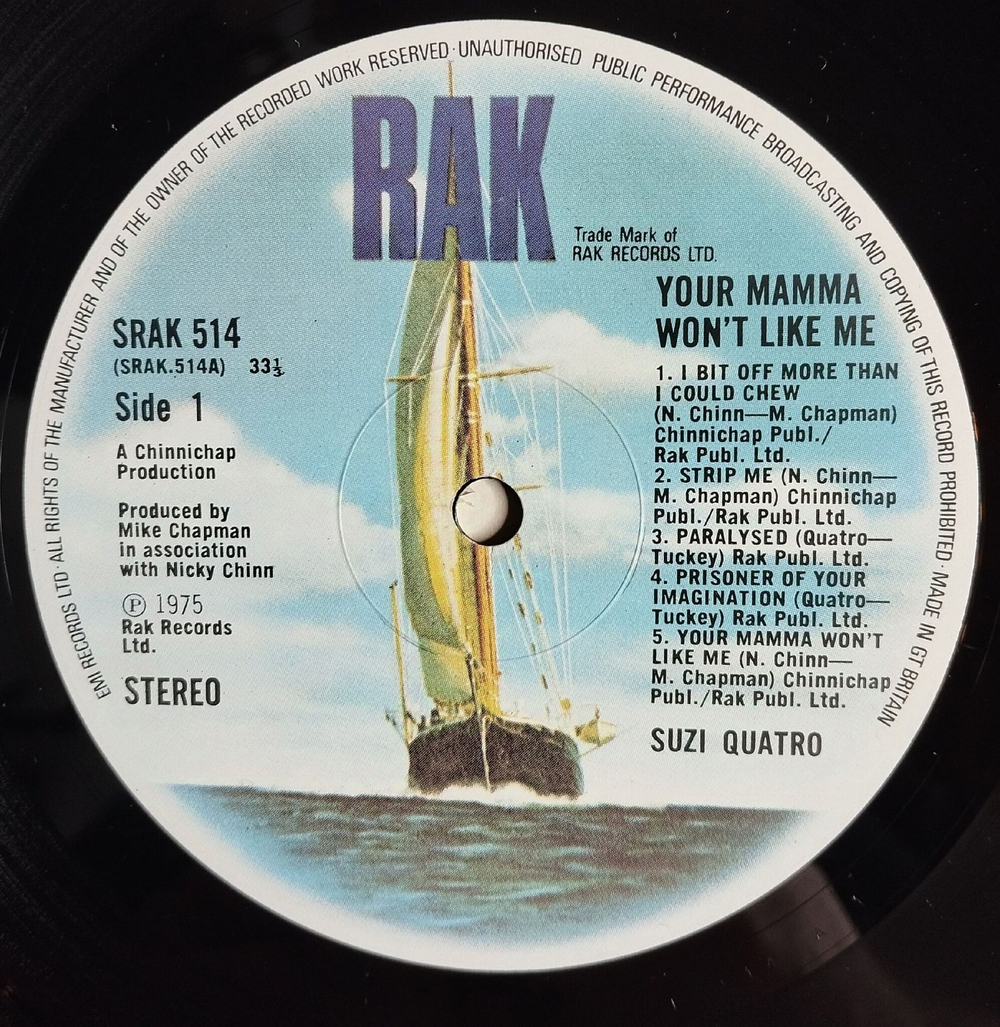 Винтажная виниловая пластинка LP Suzi Quatro Your Mamma Wont Like Me (UK 1975)