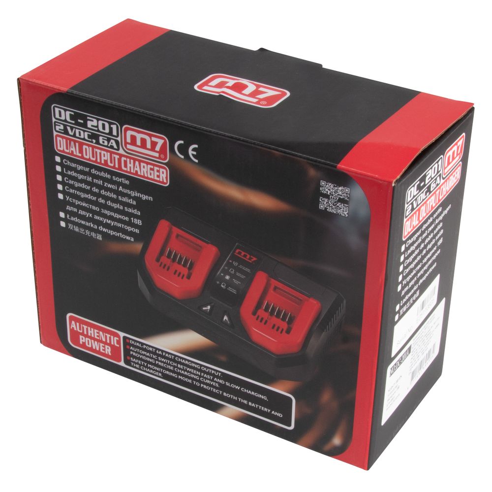 MIGHTY SEVEN (DC-201A) Устройство зарядное 18В, для 2-х аккумуляторов