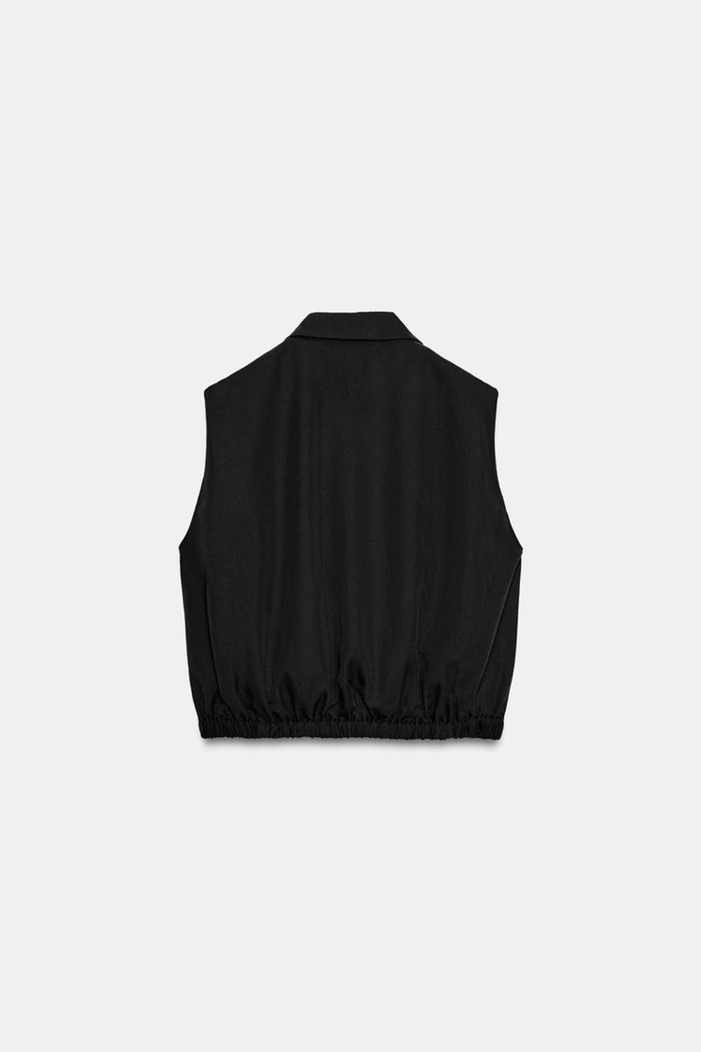 ZARA ОБЪЕМНЫЙ ЖИЛЕТ, ЧЕРНЫЙ