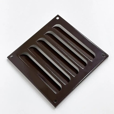 Решетка вентиляционная накладная 150х150 мм металлическая коричневая