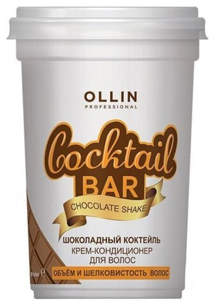 OLLIN Cocktail BAR Крем-кондиционер для волос "Шоколадный коктейль" объём и шелковистость волос 500м