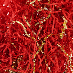 Наполнитель для коробок, красный/ золотой цвет, бумага/ фольга, 50 г