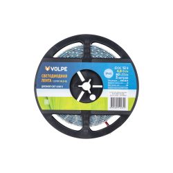 ULS-Q323 2835-60LED-m-8mm-IP65-DC12V-4.8W-m-5M-6500K Гибкая светодиодная лента на самоклеящейся основе. Катушка 5 м. в герметичной упаковке. Дневной свет6500K. ТМ Volpe.