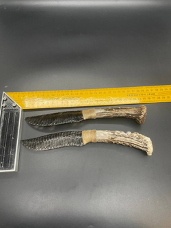 Нож обсидиановый с рукоятью из рога косули 24 см