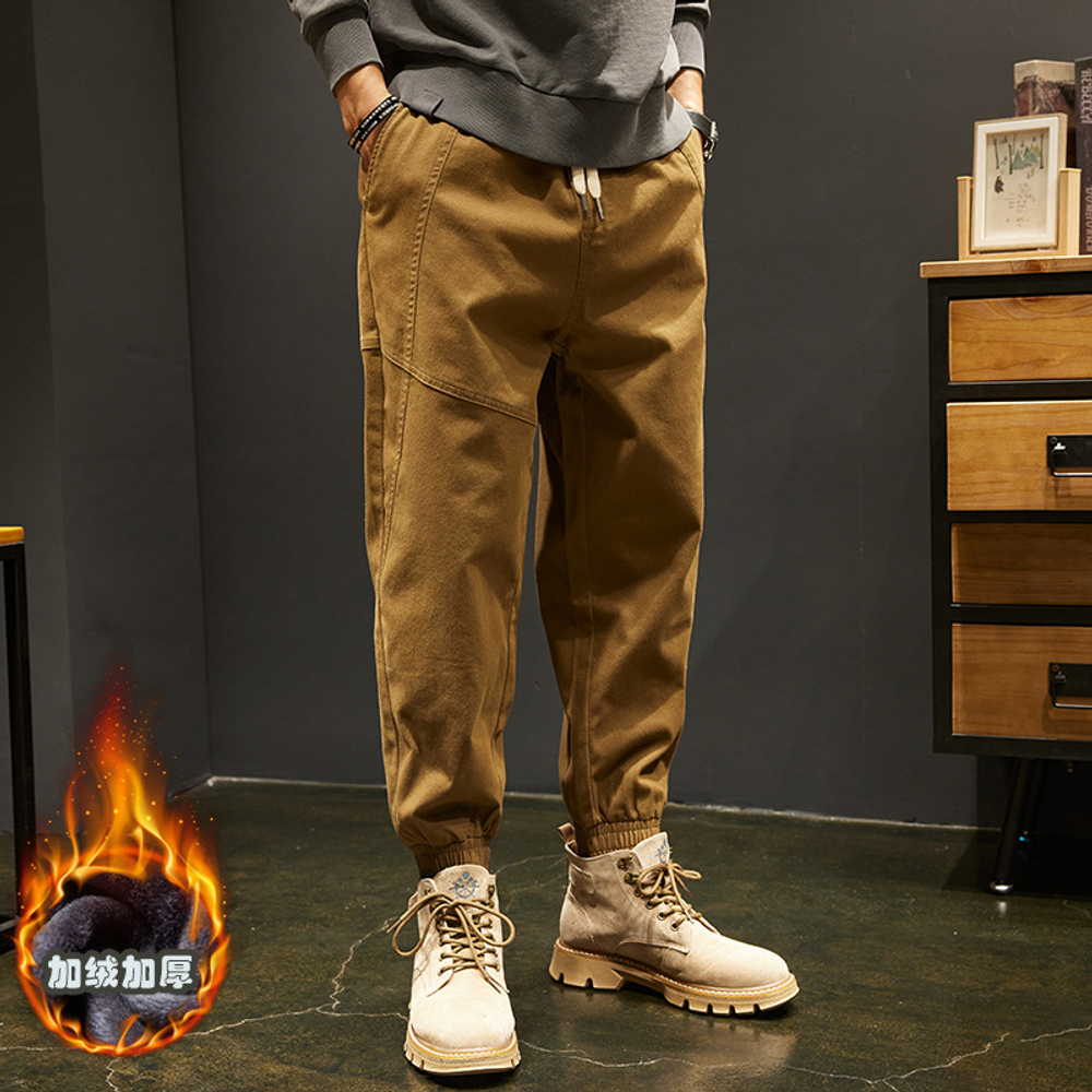 Мужские повседневные брюки на осень, в японском стиле, модные, свободного кроя, больших размеров, зауженные, стильные брюки-карго, длинные брюки для весны и осени, мужской стиль.