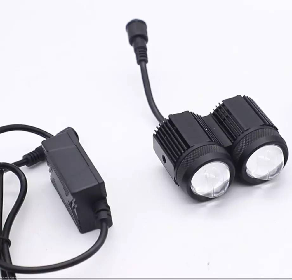 Светодиодные линзованные фары для мотоцикла, 9-36В, 40Вт,  ip67