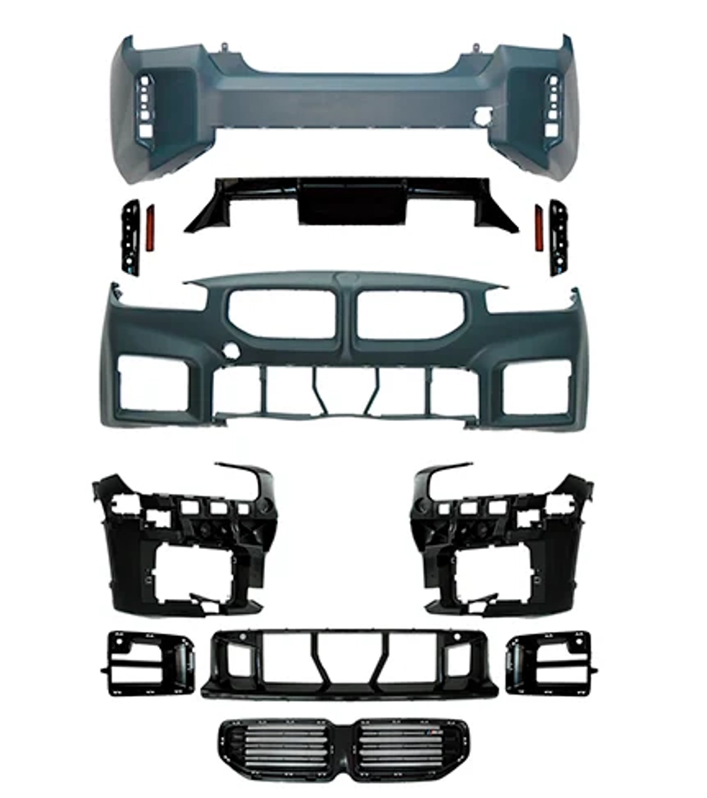 Переделка из BMW 2 серии G42 2021+ в BMW M2 G87 2023+ БМВ Обвес Бампер Решетка радиатора