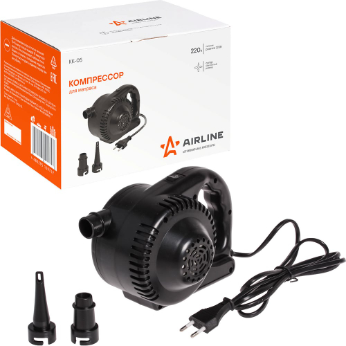 Компрессор электрический от сети 220В для надувных лодок, матрасов, кроватей, игрушек KK-05