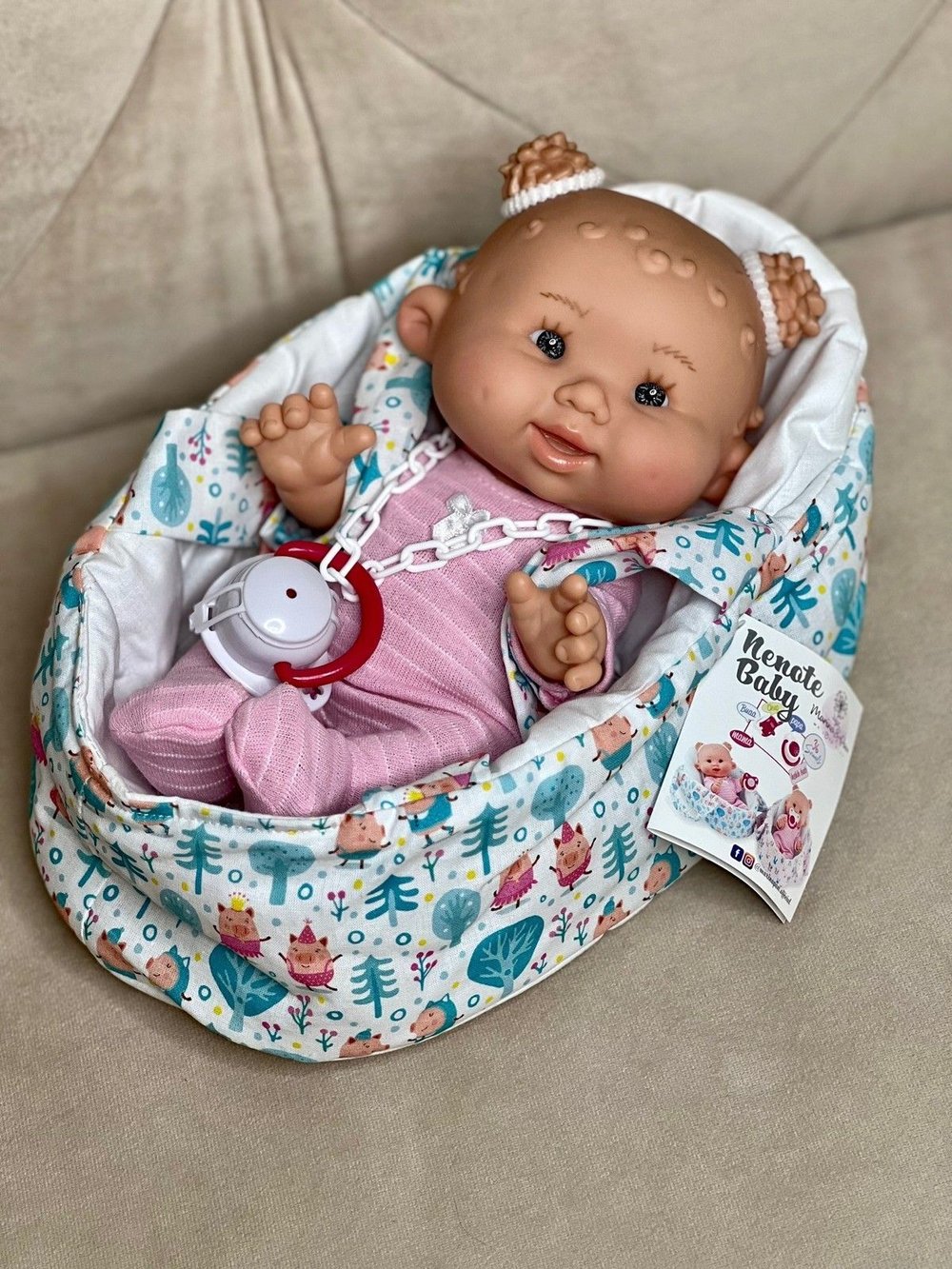 Пупс Marina and Pau 26 cм Nenote c звуковой соской (M984A)