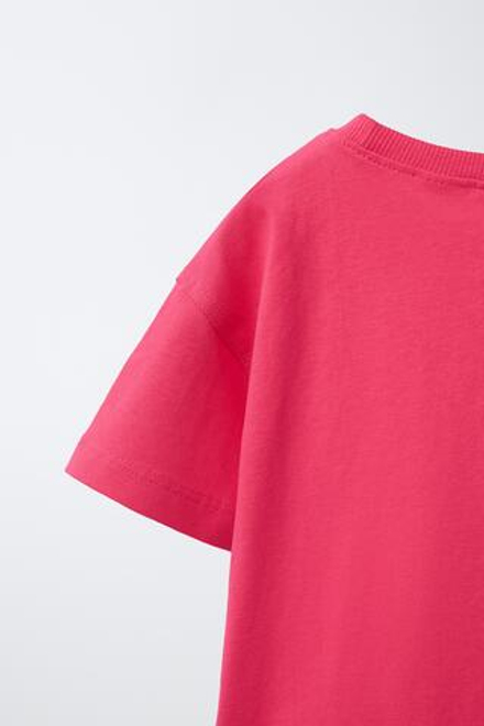 ZARA ФУТБОЛКА С НАДПИСЬЮ, КРАСНЫЙ