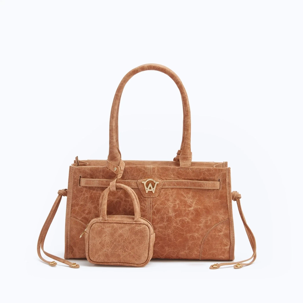 MANC КОЖАНАЯ СУМКА "ZOUZOU", БЕЖЕВЫЙ