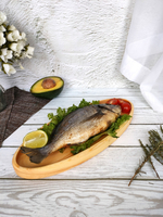 Поднос деревянный овальный сервировочный