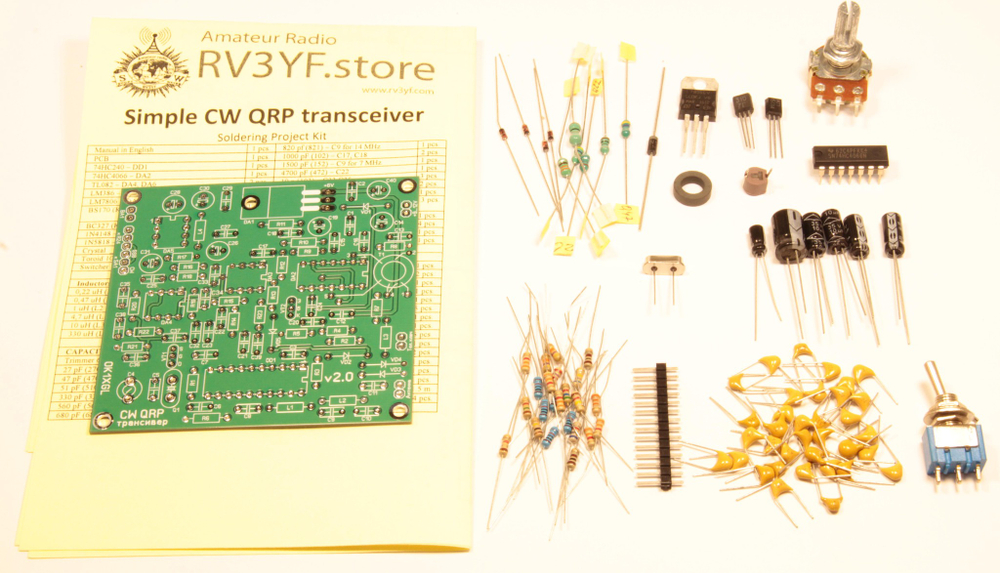 Простой телеграфный QRP-трансивер прямого преобразования