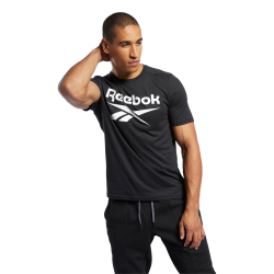 Футболка мужская теннисная Reebok Workout Supremium SS Graphic - black