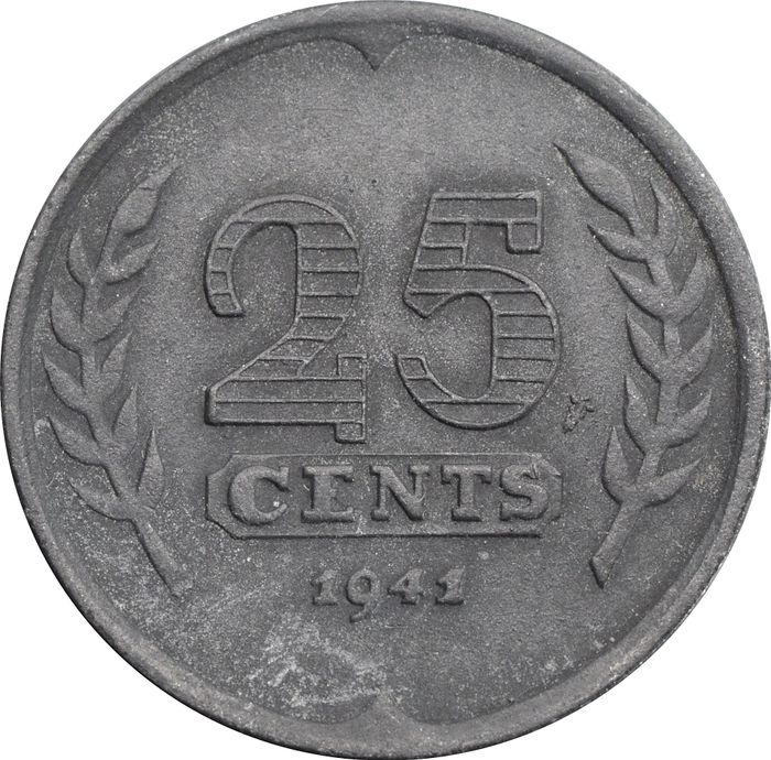 25 центов 1941 Нидерланды (Цинк)