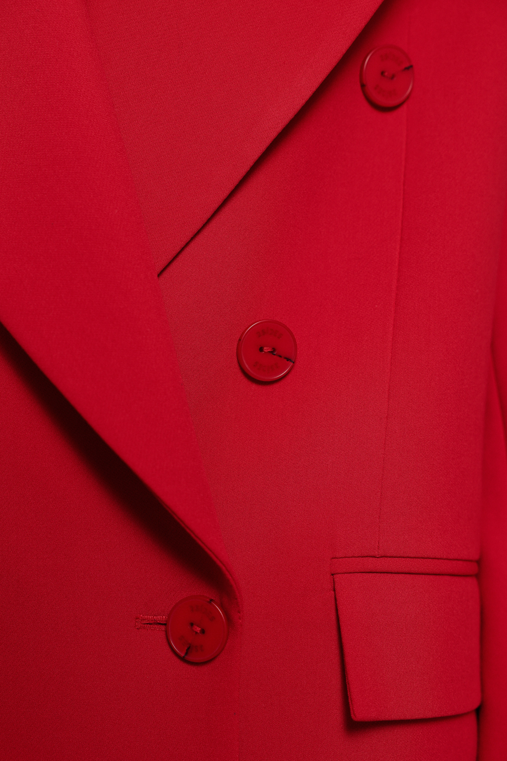 Жакет двубортный красный